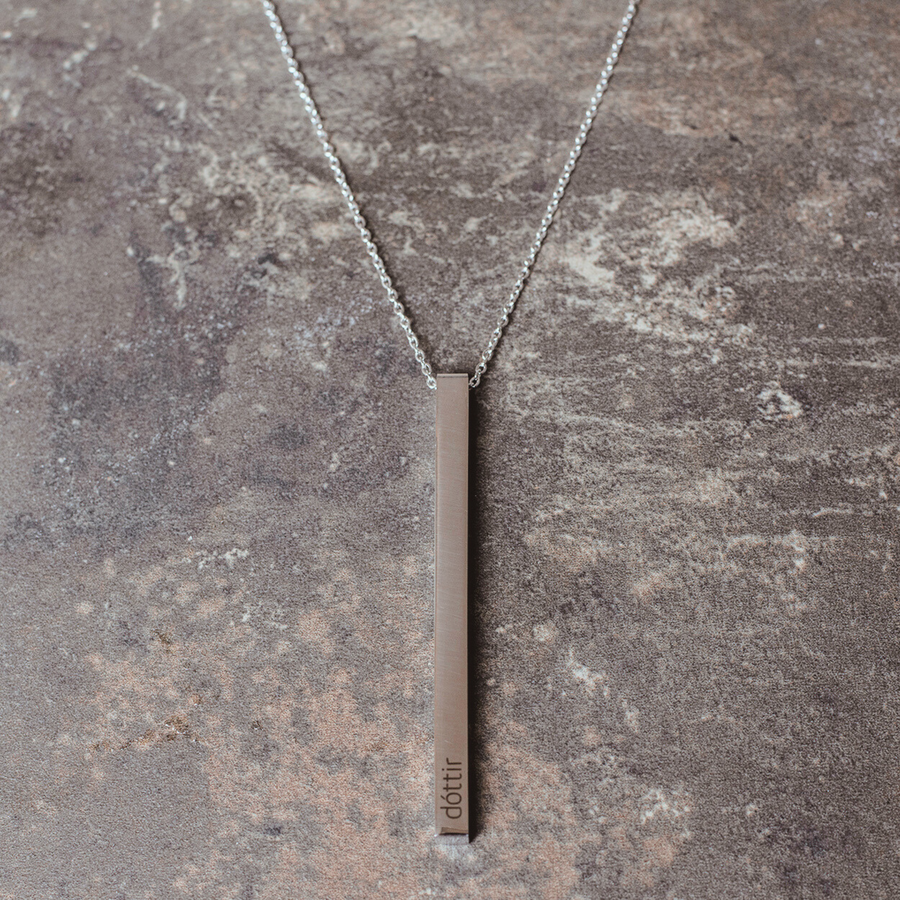 Dóttir hálsmen sítt - silfur